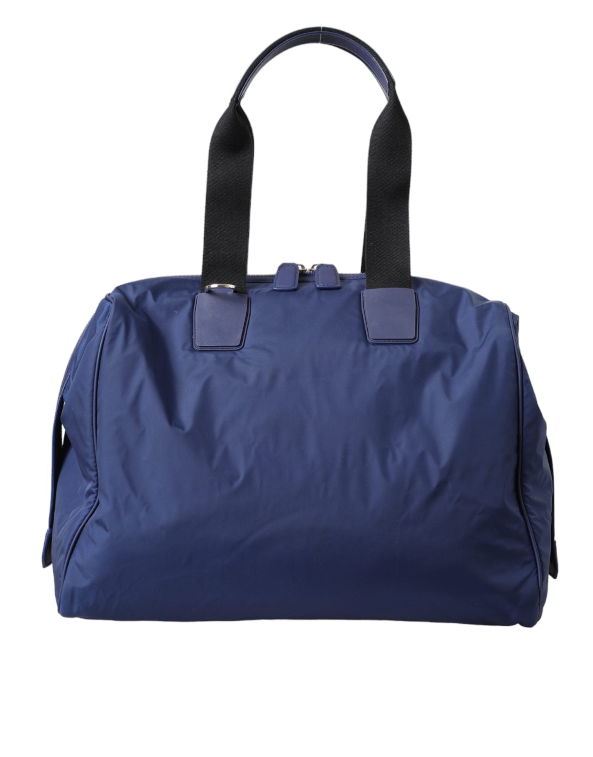 Dolce & Gabbana Blue Nylon Calfskin Hand-Shoulder Duffel Bag